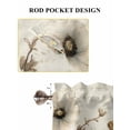 thumbnail image 7 of Turquoise Tulip Tier Curtains 45 Inches Long, Spring Vintage Botanical Butterfly Floral Window Treatment Curtain Drapes, Small Curtain Drapes for Bathroom Laundry Room, 27.5"x45", 2 Panels, 7 of 7