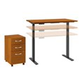 thumbnail image 3 of Move 60 Series 48W x 24D Adjustable Desk Set in Natural Cherry - Engineered Wood, 3 of 8