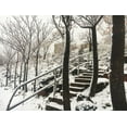 thumbnail image 2 of Popcorn 24x19 White Modern Wood Framed Museum Art Print Titled - Jerome Snowy Stairs I, 2 of 4