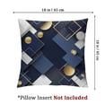 thumbnail image 4 of Acheng Gold and Blue Abstract Art Short Plush Pillowcase Set of 2 White, 4 of 7