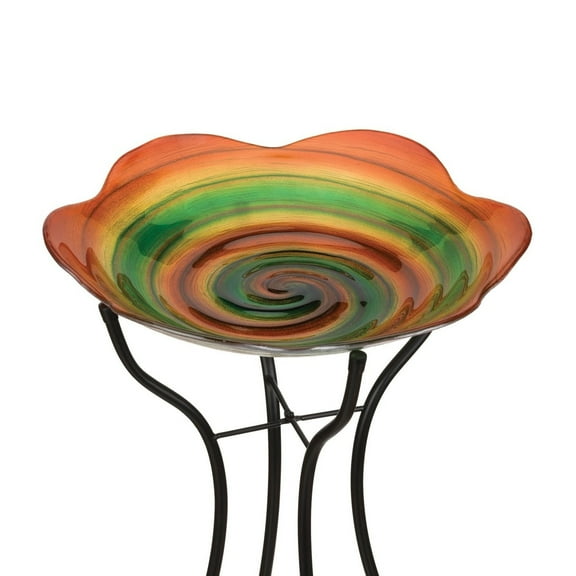 18 Birdbath with Stand - Swirl