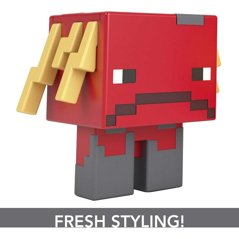 Minecraft Strider Mini Action Figure Mob Head Minis Toy with Pixelated Design