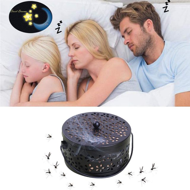 Porta incienso en espiral MACHAO De Metal Clásico Negro para Repelente De Mosquitos