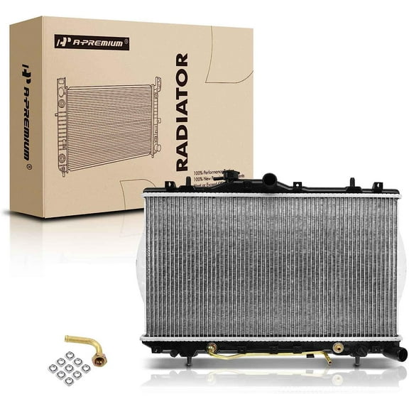 A-Premium Engine Coolant Radiator with Transmission Oil Cooler Compatible with Hyundai Accent 1997-1999 L4 1.5L, Automatic Transmission, Replace# 2531022025, 2531022120