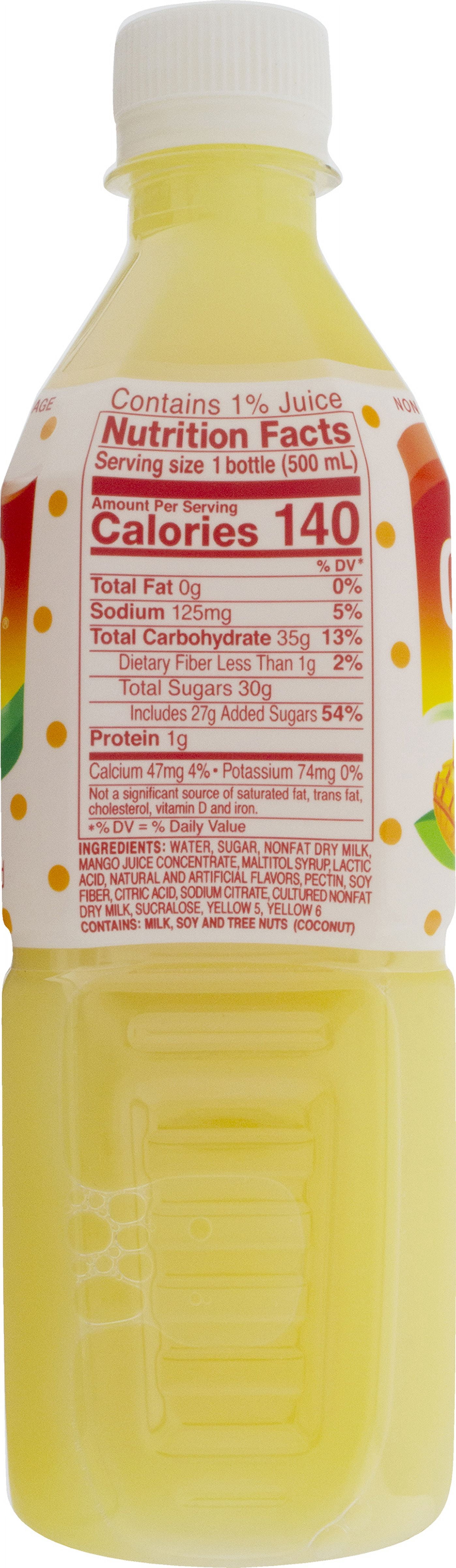 (4 pack) Calpico Drink Mango ,16.9 FL OZ.