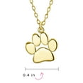 thumbnail image 4 of Bling Jewelry Womens Script Initial W Dog Cat Paw Print Pendant Necklace Gold Plated Silver, 4 of 4
