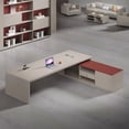 thumbnail image 4 of Drawers Corner Office Desk Storage Monitor Organizers Executive Computer Desks Floor Modern Escritorios De Ordenador Furniture My Lux Decor Round, 4 of 26