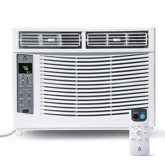 Boupower 6000 BTU (11.6 DOE) 250 Sq Ft Window Air Conditioner, White