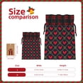 thumbnail image 3 of Cauagu Red Rooster Print Christmas Linen Gift Bag,Christmas Goody Gift Bags with Plaid Drawstrings Xmas Presents Bags Holiday with Gift Tag Cards-Black, 3 of 8