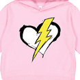 thumbnail image 3 of Inktastic Lightning Bolt Heart Toddler Hoodie, 3 of 4