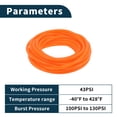 thumbnail image 4 of Manguera de vacío de silicona Unique Bargains para línea de vacío automotriz naranja 30FT 13/64" 5mm ID 2mm Grosor 1 Pc Alta temperatura 130PSI Presión máxima para aire y agua, 4 of 6
