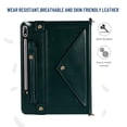 thumbnail image 4 of Case for Samsung Galaxy Tab S9 Ultra/S8 Ultra 14.6",Decase Premium Tri-Fold Protection Stand Wallet Tablet Shell Handbag With Crossbody Strap,for 14.6" Samsung Tab SM-X910/X916/X900/X906 - Deep Green, 4 of 6
