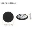 thumbnail image 2 of Unique Bargains 20pcs 40L Fabric Cloth Covered Button 25mm Round Metal Shank Sewing Buttons for Suits Dress Blouses, Black, 2 of 5
