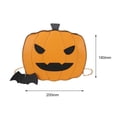 thumbnail image 5 of Bolso de mensajero con cadena en forma de calabaza con purpurina divertida, monedero pequeño para mujer (marrón), 5 of 5