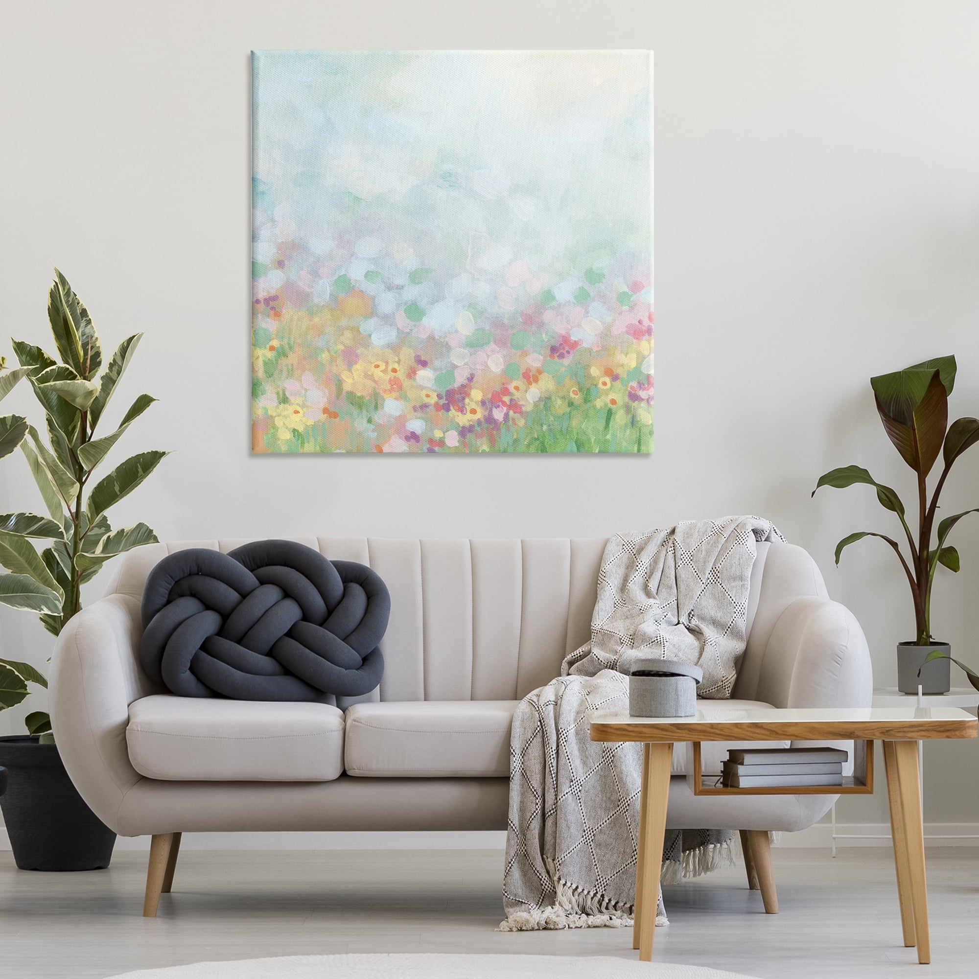 Stupell Industries Abstract Daisy Field Abstract Painting Gallery Wrapped Canvas Art Print Wall Art, 36 x 36