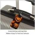 thumbnail image 3 of Square 2Pack PU Leather Halloween Pumpkin Cruise Luggage Tag with Privacy Cover and Name ID Tag for Travel Handbags Backpacks Luggage Tags, 3 of 6