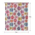 thumbnail image 5 of Pioneer Flower Floral Print Pattern Shower Curtain 72"x84", Bathroom Decorative Shower Curtain Set with 12 Hooks, Waterproof Washable, 5 of 6