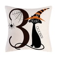 thumbnail image 4 of LUODU Cat Bat Text Pumpkin Pattern Linen Throw Pillowcase Cartoon Funny Festival Sofa Cover Combination (without Pillow Core and Stuffing), 4 of 4