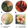 thumbnail image 3 of Designart "Hibiscus Petals Orange Green II" Floral Hibiscus Metal Wall Art, 3 of 5