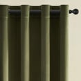 thumbnail image 1 of Juego de cortinas Topfinel de terciopelo verde oliva, 260 x 260 cm, 2 paneles, 1 of 9