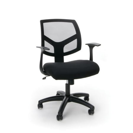 Ofm Essentials Swivel Mesh Center Tilt Office Chair In Black