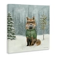 thumbnail image 3 of Stupell Industries Winter Woodland Fox Animals Painting Wrapped Canvas Canvas Art Print Wall Art, 17 x 17, 3 of 7
