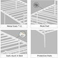 thumbnail image 3 of ChaoLink Twin Bed Frame with Heart-Shaped Headboard & Footboard, Metal Slat Support, 12.2 in Under-Bed Storage, No Box Spring Needed, Noise-Free, White, 3 of 7
