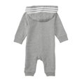 thumbnail image 2 of Adidas Baby Boys or Baby Girls Grey Logo Full Zip Hooded Coverall, 6 M, 2 of 2