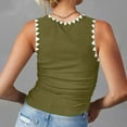 thumbnail image 3 of Timegard Womens Tank Tops Crewneck Ribbed Ruched Comfy Sleeveless Tops Summer Casual Slim Fitting Tee, 3 of 6