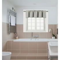 TVLO white blackout thermal valance for short window curtain with rod pocket for kitchen bathroom home decor 54" x 18" inch 1 valance