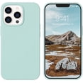 thumbnail image 1 of Compatible with iPhone 13 Pro Case Liquid Silicone Soft Gel Rubber Full Shockproof Protective Anti-Scratch Microfiber Lining Cushion Slim Phone Cover iPhone 13 Pro 6.1" 2021, Mint Green, 1 of 6