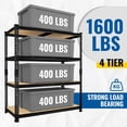 thumbnail image 3 of TrumanPick Storage Shelves 4 Tier 40"W×20"D×59"H Metal Heavy Duty Garage Storage Rack Utility Shelving Unit Adjustable for Kitchen Pantry Warehouse, 3 of 8
