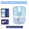 thumbnail image 2 of Procesador de alimentos eléctrico, mini picadora de alimentos de 45 W para verduras, ensalada de frutas, cebolla, ajo, molinillo de carne de grado alimenticio azul Feliz Sencillez, 2 of 2