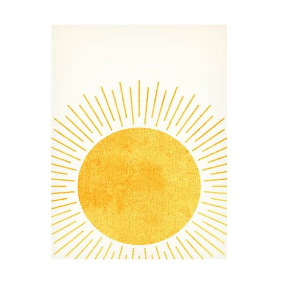 Canvas Wall Art - Tom Quartermaine 'Yellow Boho Setting Sun 2' Wall Art for Living Room, Bedroom, or Office DÃ©cor by Trademark Fine Art - 14 x 19 Inches
