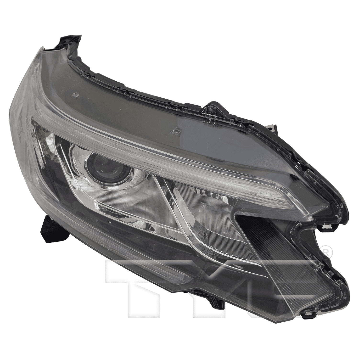 TYC Halogen Headlight Lamp w/LED DRL Right Passenger for 15-16 Honda CR-V Touring Fits 2016 Honda CR-V