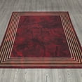 thumbnail image 4 of Ottomanson Machine Washable Non-Slip Rubberback Border 5x7 Indoor Area Rug, 5' x 6'6", Red, 4 of 9
