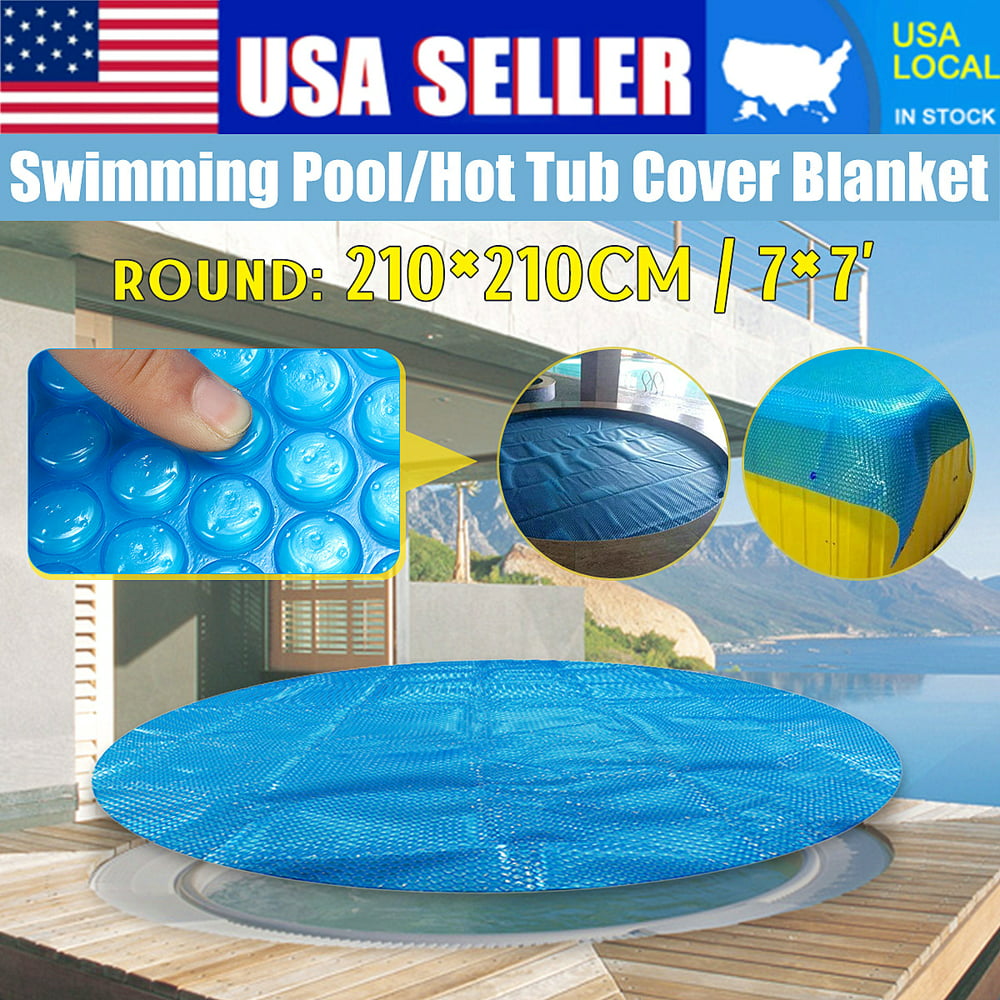 7x7ft Blue Round Swimming Pool Spa And Hot Tub Thermal Solar Blanket