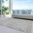thumbnail image 6 of Addison Rugs Chantille Indoor/Outdoor Transitional Lines Brown Washable Rectangle Rug, 9' x 12', 6 of 6