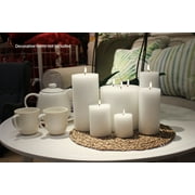 Mainstays Unscented Pillar Candles, 3-Pack, 3x6 Inches, White