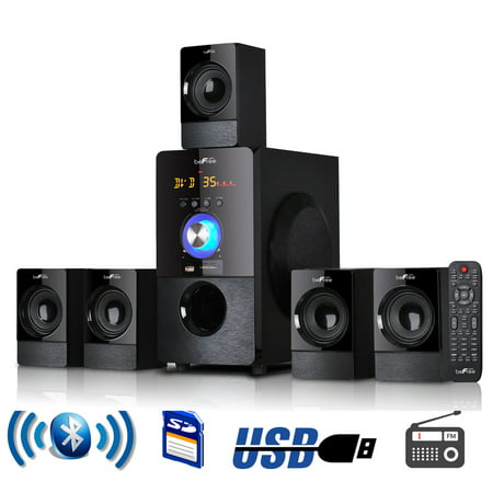 beFree Sound 5.1 Channel Surround Sound Bluetooth Speaker System in (Best Setup For 5.1 Surround Sound)