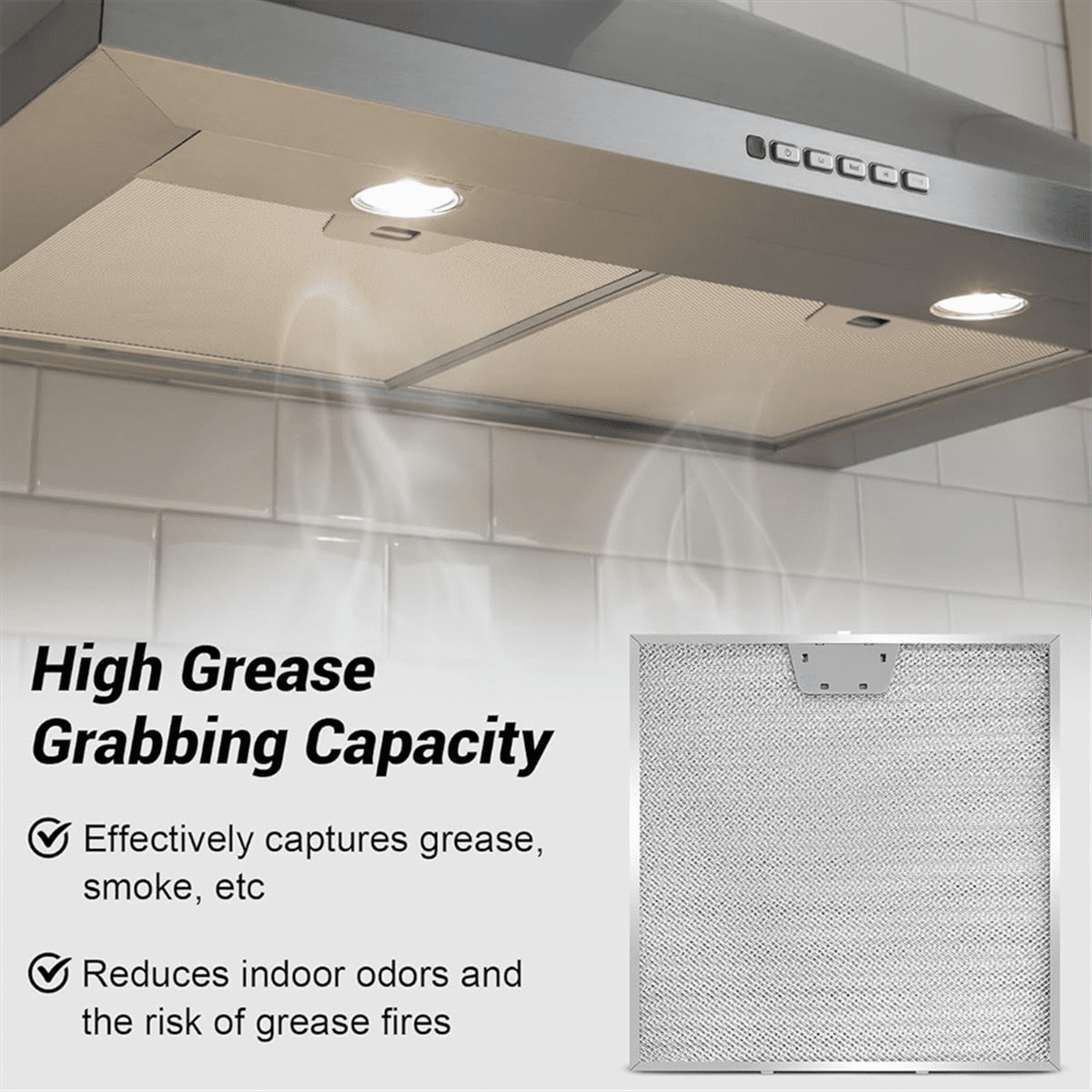 2pcs WB02X24872 Range Hood Grease Filter for Range Hood JVW5301BJTS JVW5301EJES JVW5301FJDS JVW5301SJSS JVW5301SJ1SS