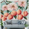 thumbnail image 4 of Patifu Peaches Flowers Tapestry Wall Hanging Unique Style Graphic Tapestries Home Wall Decor Art for Living Room Bedroom Apartment Farmhouse Dorm 50x40inch, 4 of 6
