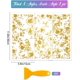 thumbnail image 2 of 3 láminas de transferencias para muebles con flores y pájaros dorados (30 x 15 cm). Diseño primaveral con motivos de flores, adhesivo UV autoadhesivo para decoración de paredes y manualidades., 2 of 7