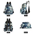 thumbnail image 2 of JIALIOU Mini Backpack Purse for Women Quilted Casual Daypack Small Travel Shoulder Bag, Crow on Branch with Moon, 2 of 7