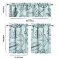 thumbnail image 6 of Kitchen Curtains 36 Inch Short - 3 Panel Set, Nautical Starfish Beach Seashell Mermaid Theme, Rod Pocket Window Curtain for Tropical Farmhouse, Easy Wash, 6 of 6