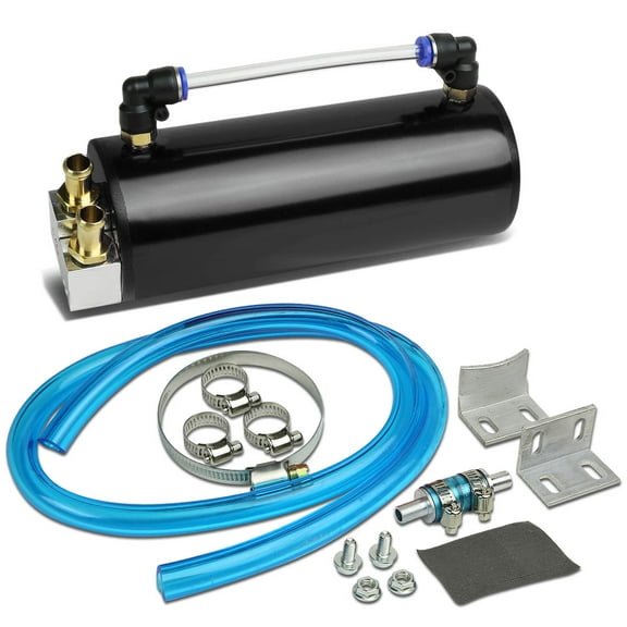 DNA Motoring OCT-BK Univeral Aluminum Racing Oil Catch Tank - Black Tank