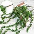 thumbnail image 3 of Dujiujun 1/4Pcs Artificial Lover Tears Succulents Plant 5 Forks Realistic Home Garden Indoor Outdoor Hanging Green Faux Pearls Senecio Rowleyanus Decoration, 3 of 8