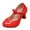Red, variant on Ccpelsie Girls Dress Shoes Low Heel Princess Flats Mary Jane Flower Wedding Party Glitter Shoes for Kids Toddler(Black,12.5)