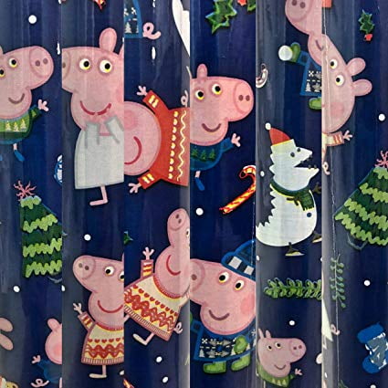 1 Roll Heavy Weight Peppa Pig Christmas Gift Wrapping Paper 60 sq ft
