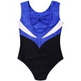 thumbnail image 6 of TiaoBug Kids Girls Gymnastics Tumbling Leotards One Piece Sparkly Ballet Sleeveless Cutout Back Bodysuit Blue 12, 6 of 6